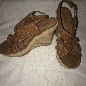 Brown wedge sandal